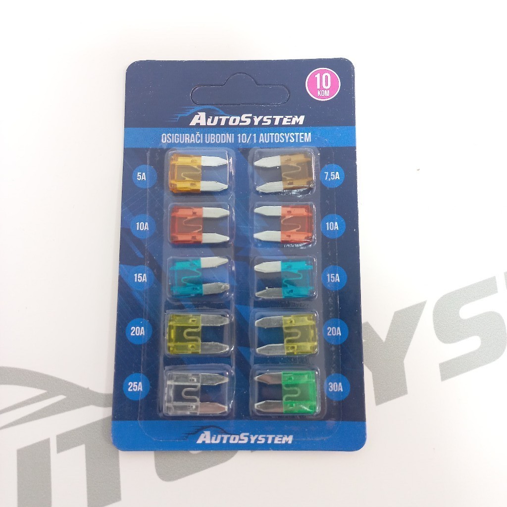 Osigurači Ubodni Mini 10 Komada Autosystem