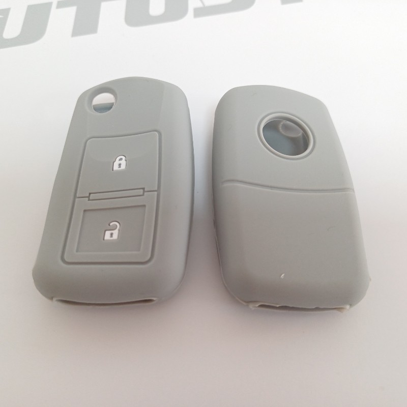 Navlaka Za Ključ Silikonska Vw Tip 1 Siva (Dvije Tipke)