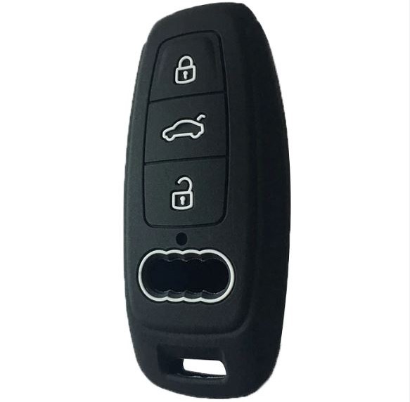 Navlaka Za Ključ Silikonska Audi Tip 2 Crna (Tri Tipke)