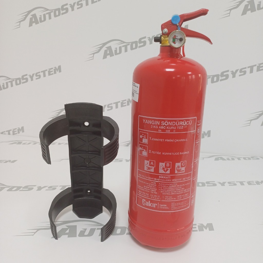 Autosystem Vatrogasni Aparat 2Kg Sa Manometrom Sa Metalnom Glavom