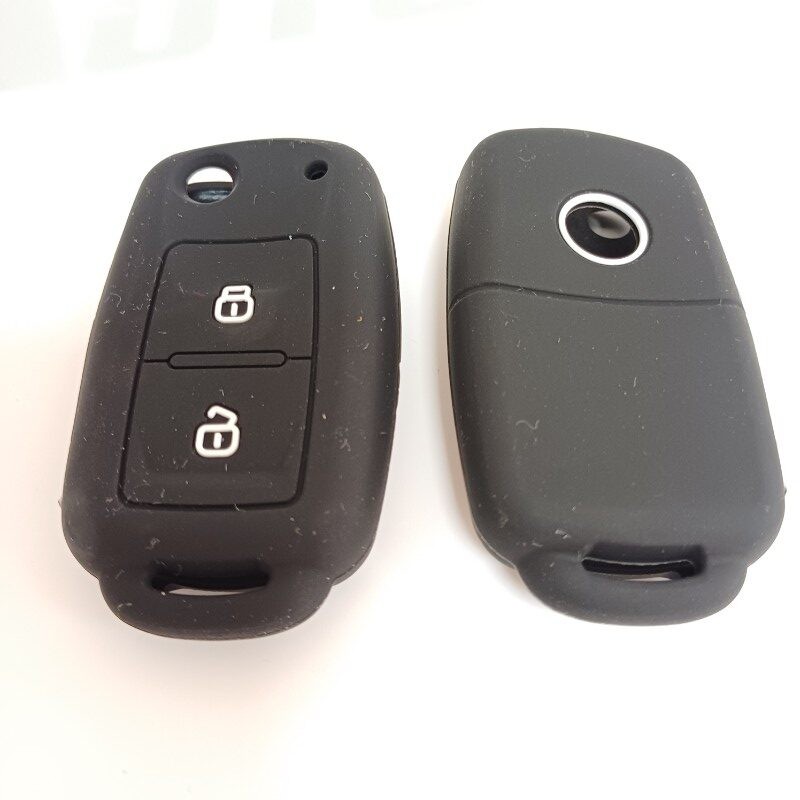 Navlaka Za Ključ Silikonska Vw Tip 6 Crna (Dvije Tipke)