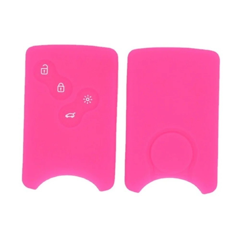 Navlaka Za Ključ Silikonska Renault Tip 3 Roza (Četiri Tipke)