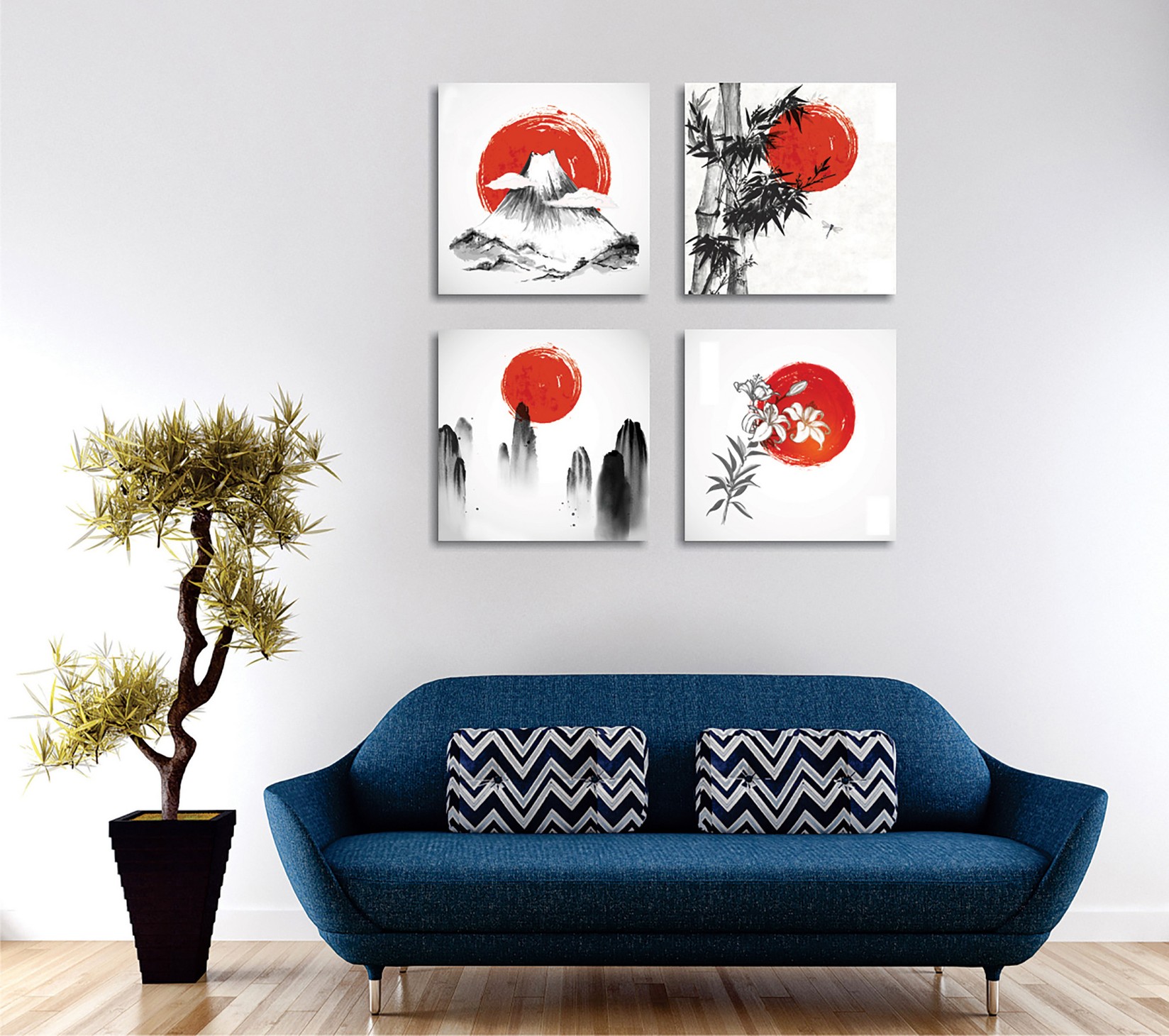 Wallity Slika na platnu u 4 dijela