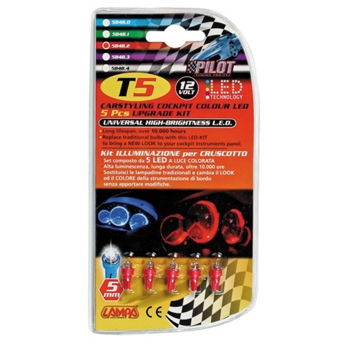 Sijalice Lampa Diode 5 Komada Crvene