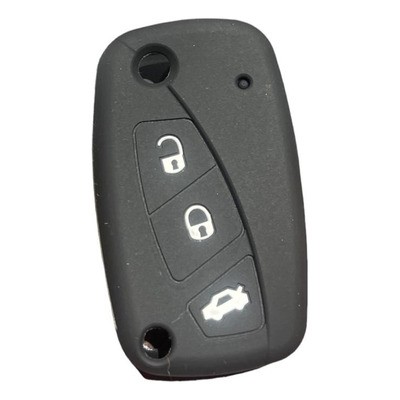 Navlaka Za Ključ Silikonska Fiat Tip 2 Crna (Tri Tipke)