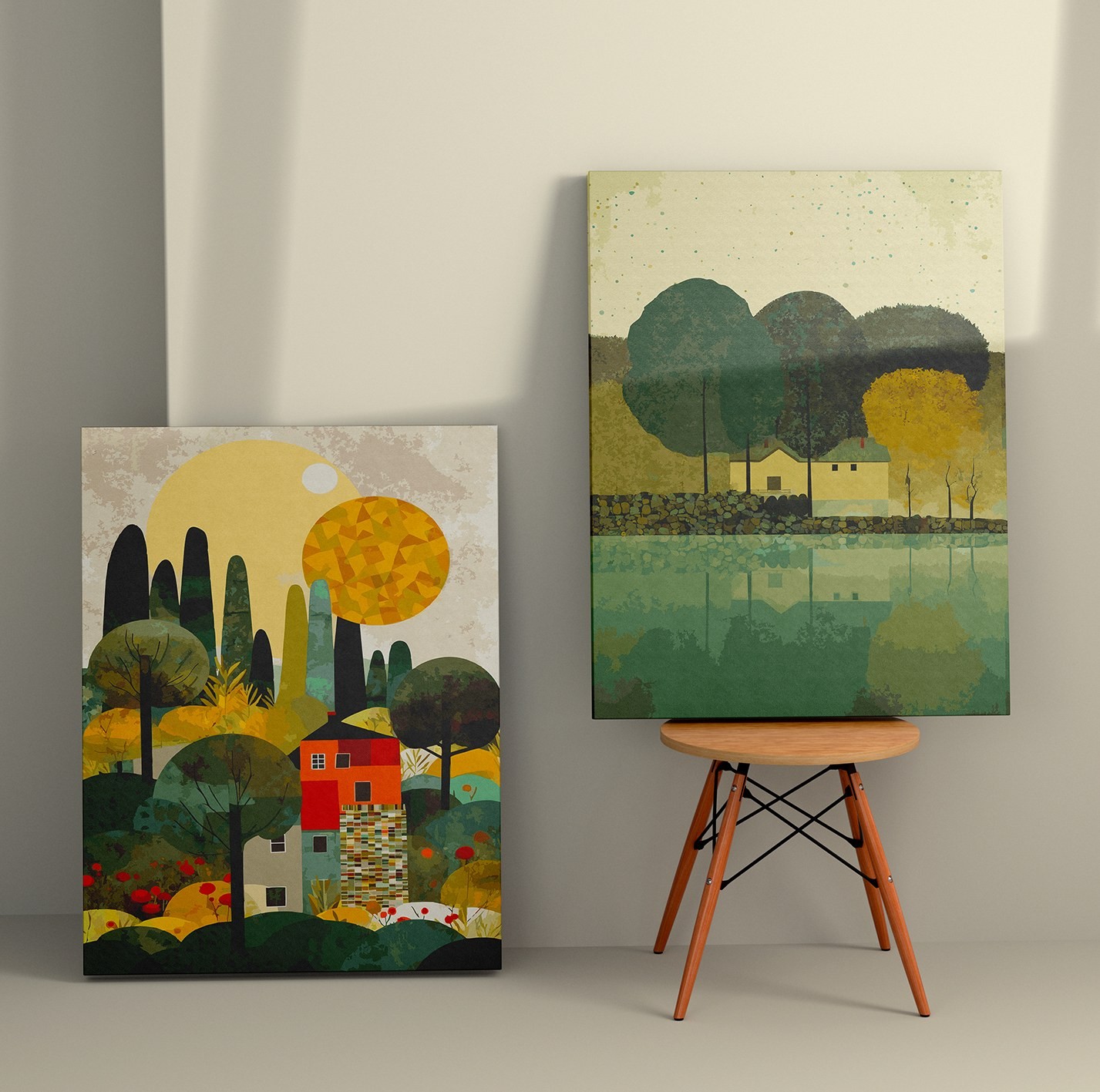 Wallity slika na platnu u 2 dijela