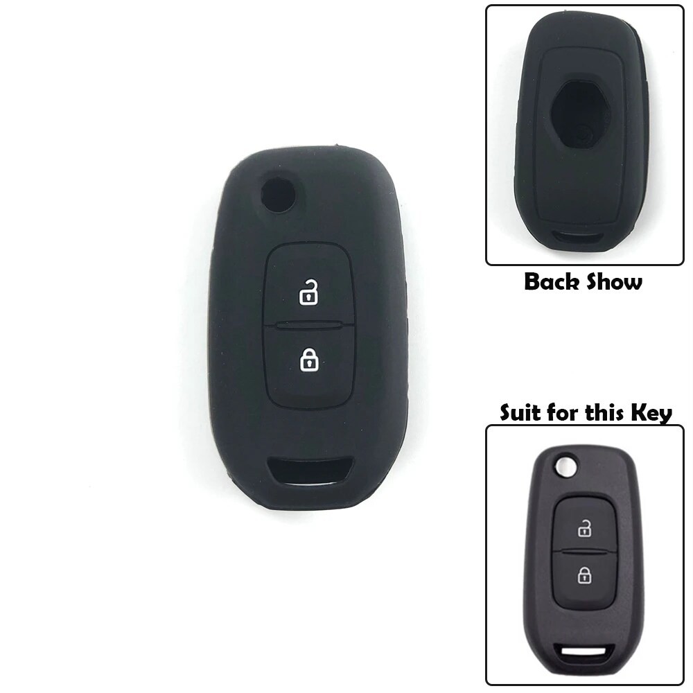 Navlaka Za Ključ Silikonska Renault Tip 5 Crna (Dvije Tipke)