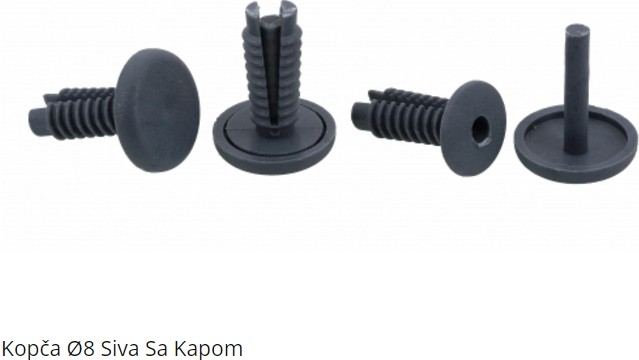 Kopča Tapacirunga Univerzalna Sa Kapom Fi8Mm Siva