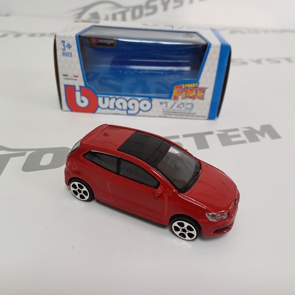 Burago Auto Igračka Vw Polo Gti, 1:43, Crveni