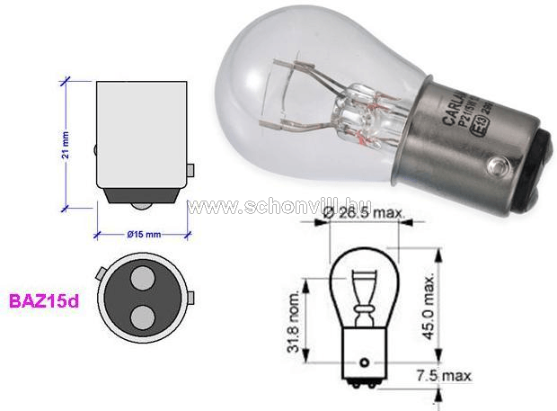 LIMA Sijalica 12V P21/4W Dvopolna Baz15D Asimetrična