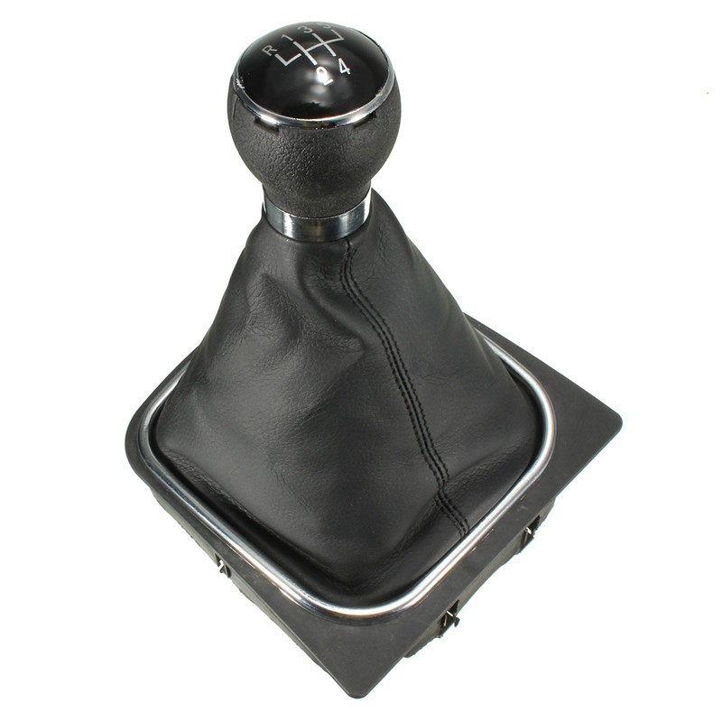 ASY Ručka mjenjača sa kožom Vw Golf V/Vi 2003-2013 Hrom Okvir 5 Brzina