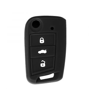 Navlaka Za Ključ Silikonska Vw Tip 4 Crna (Tri Tipke)