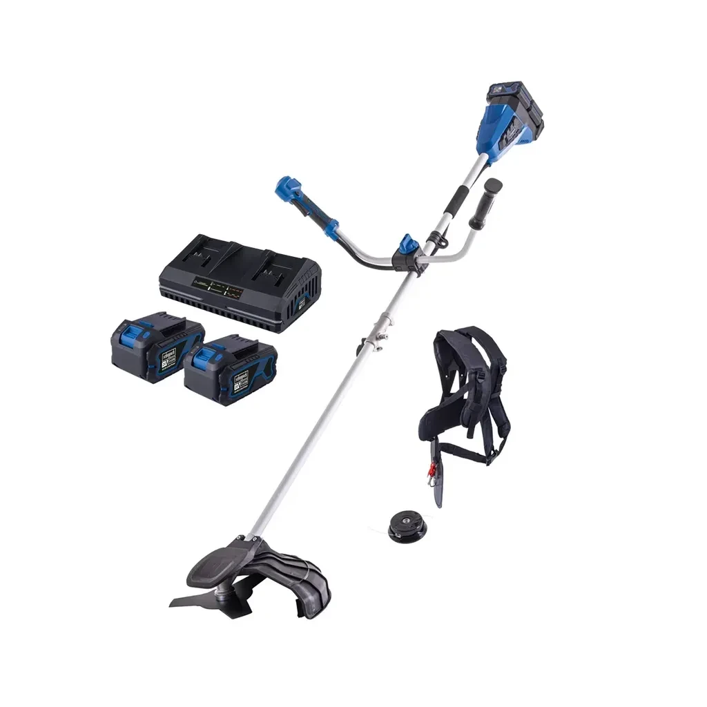 Scheppach Aku trimer za travu brushless BC-BCH380/40-X, Set L2, 2x4Ah, Plavo-crni