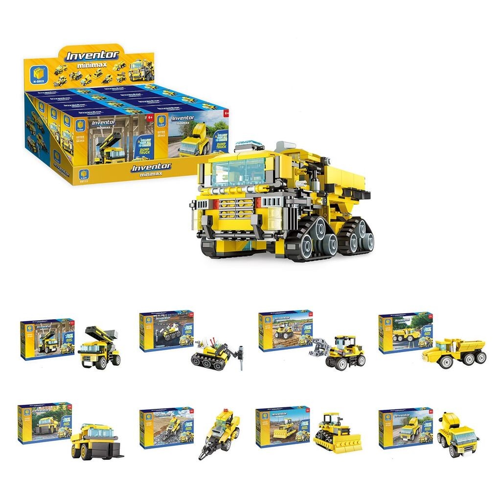 Denis N-Brix, Mini kocke za gradnju, kamioni, Pakovanje od 8 kamiona