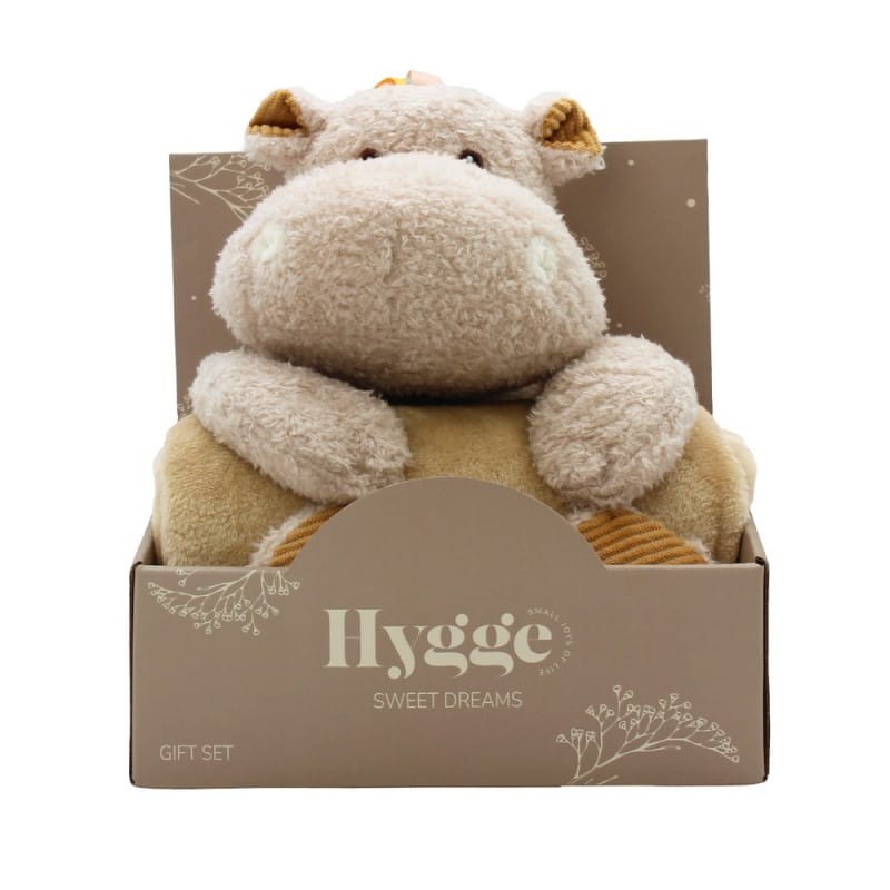 Hygge sweet dreams Dekica sa igračkom Hippo, Smeđa