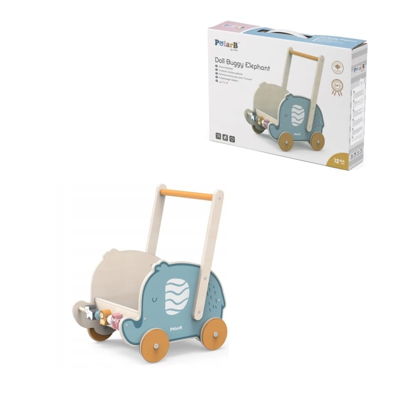 Viga Drvena kolica Slon, Plava