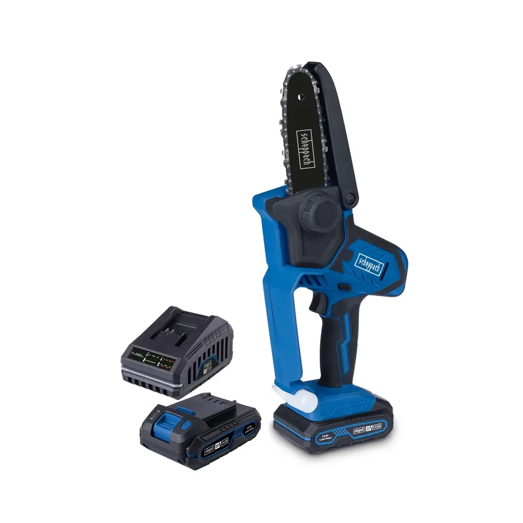 Scheppach Aku lančana pila testera IXES C-PS100-X, Set S2, 2x2Ah, Plavo-crni