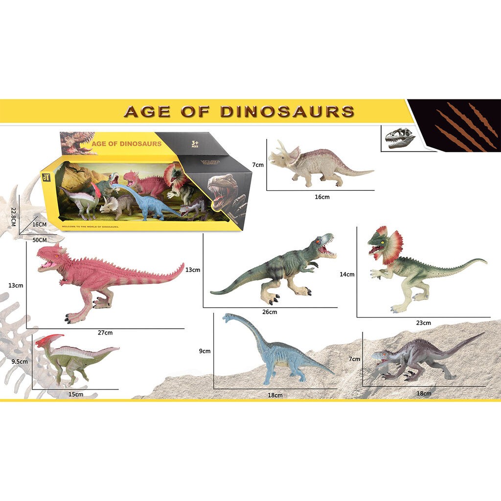Svijet dinosaura, 7 komada u setu