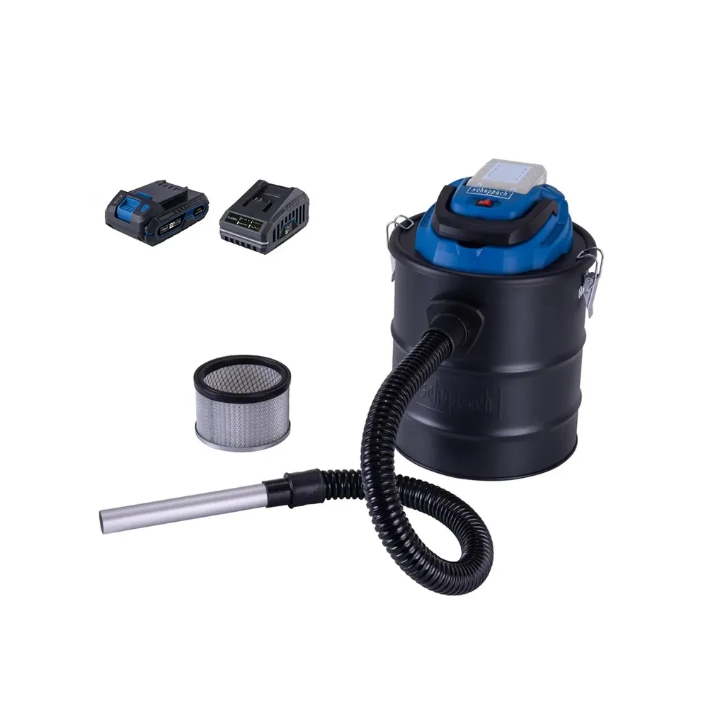 Scheppach Aku usisivač za pepeo IXES C-AVC15-X, Set S, 1x2Ah, Plavo-crni