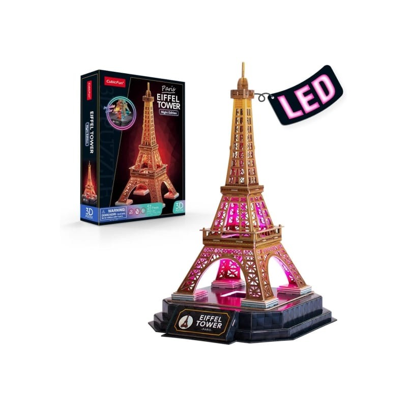 Cubic fun Slagalica Eiffel Tower Night Edition L534H, 56 Delova