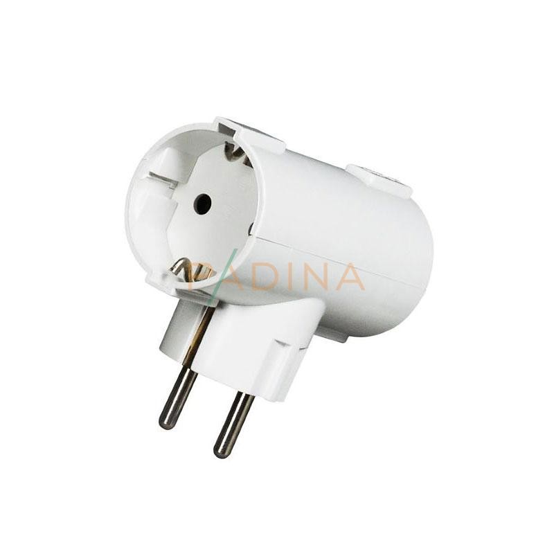 Utikač T 2-struki bijeli