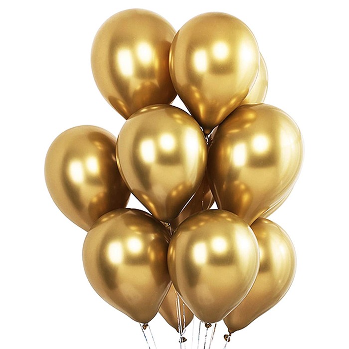 Baloni za puhanje, 6 komada, Zlatne boje