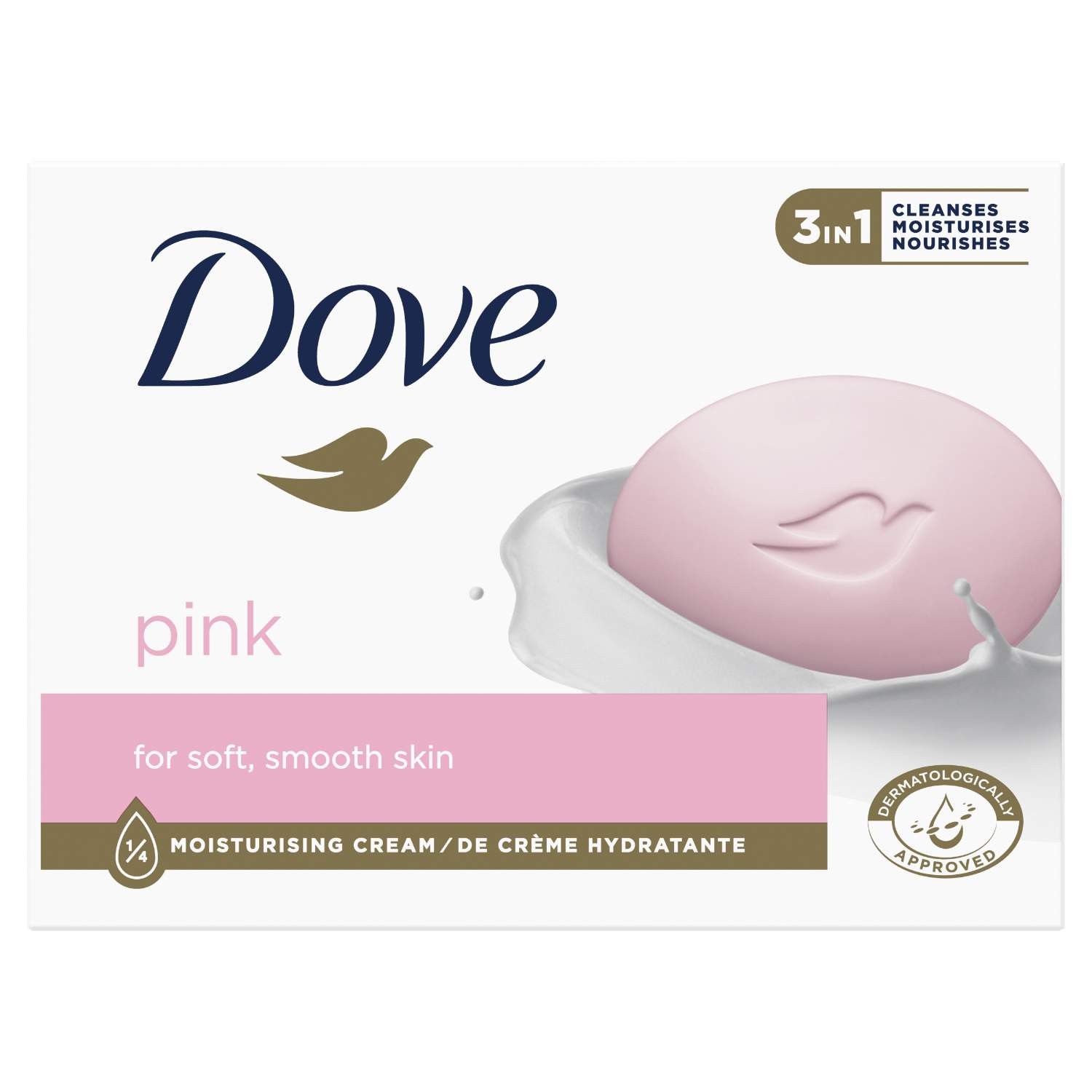 Dove osvježavajući sapun, 90g, roze