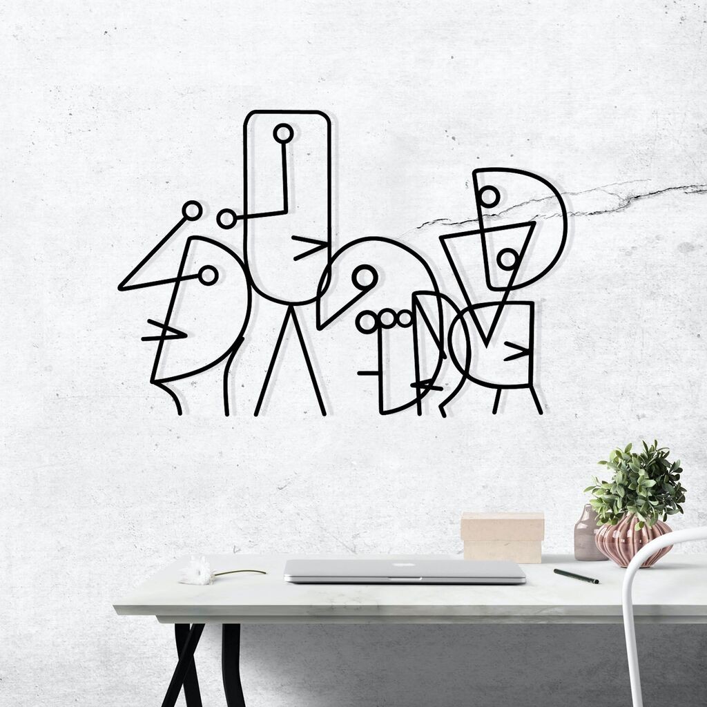 Wallity Zidna dekoracija Damophilus, 55,5x38cm, Crna