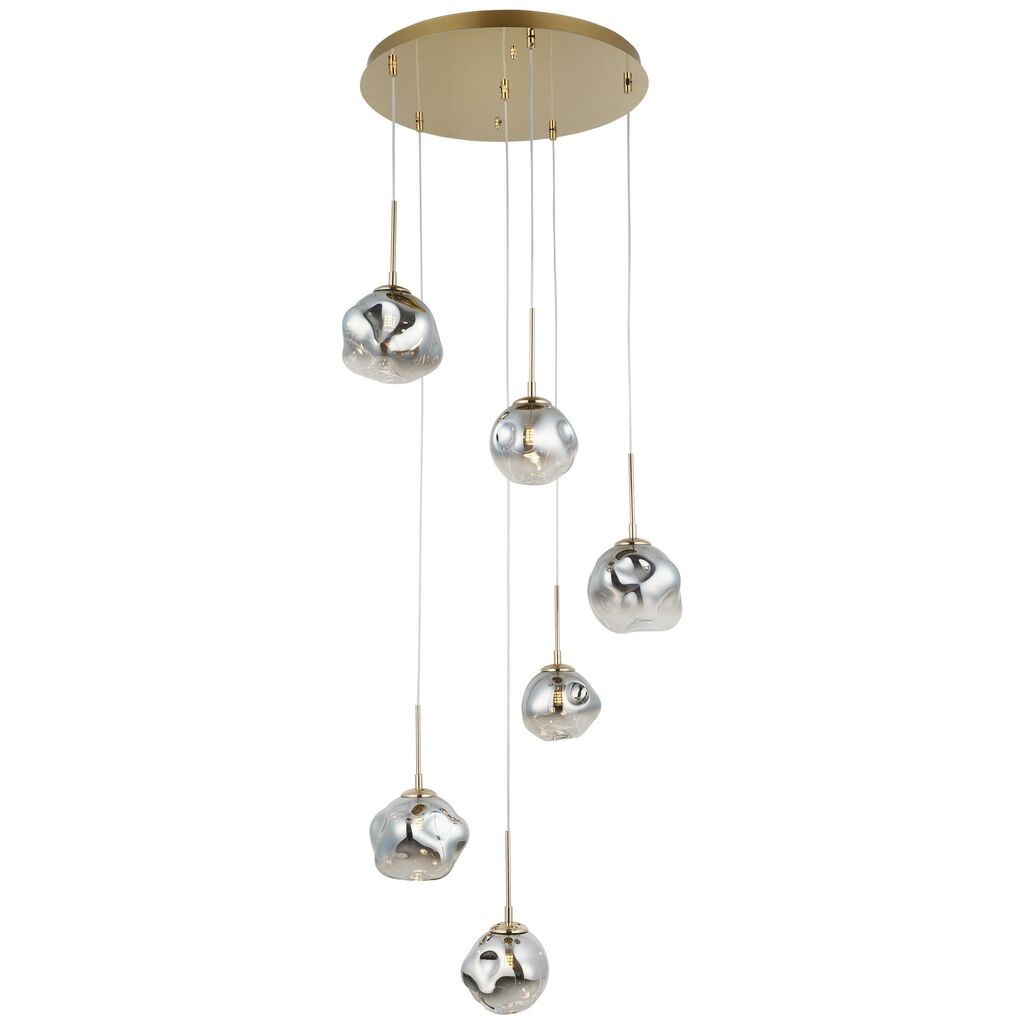 Opviq Luster Herman-80-06, O18, 15cm, IP20 zlatno-srebrne boje