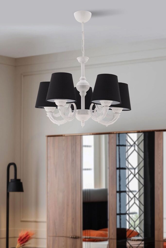 Opviq Luster Fiona, 15x10x13cm, IP20, Bijelo-crna