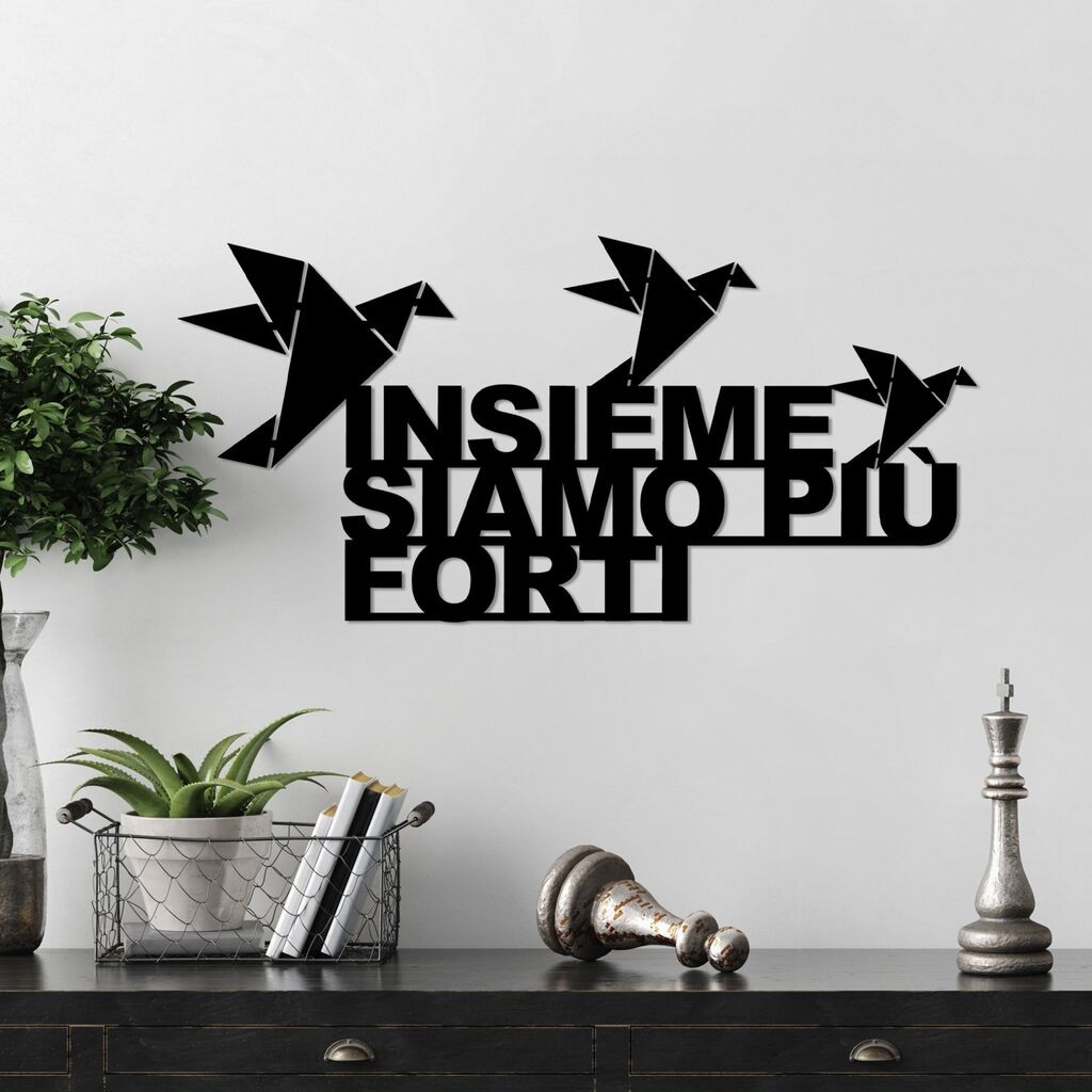 Wallity Zidna dekoracija Insieme 1, 60x30cm, Crna