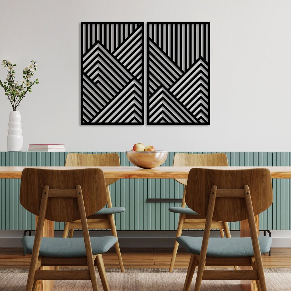 Wallity Zidna dekoracija Vertikalna granica, crna