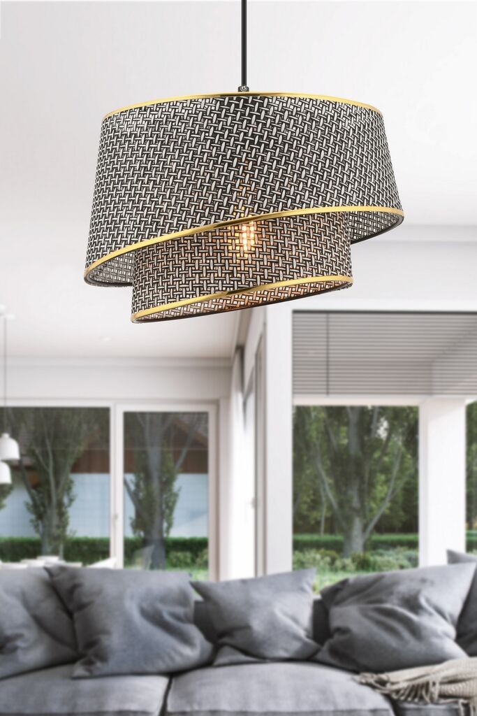 Opviq Luster Barette Hazeran, 32x32cm, Crna i zlatna boja