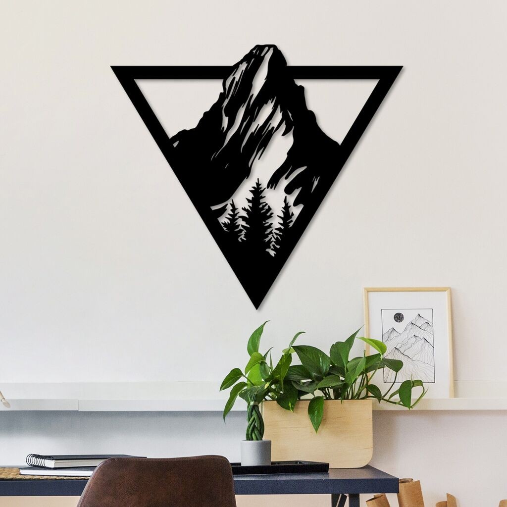 Zidna dekoracija Matterhorn, 48x53cm, crna