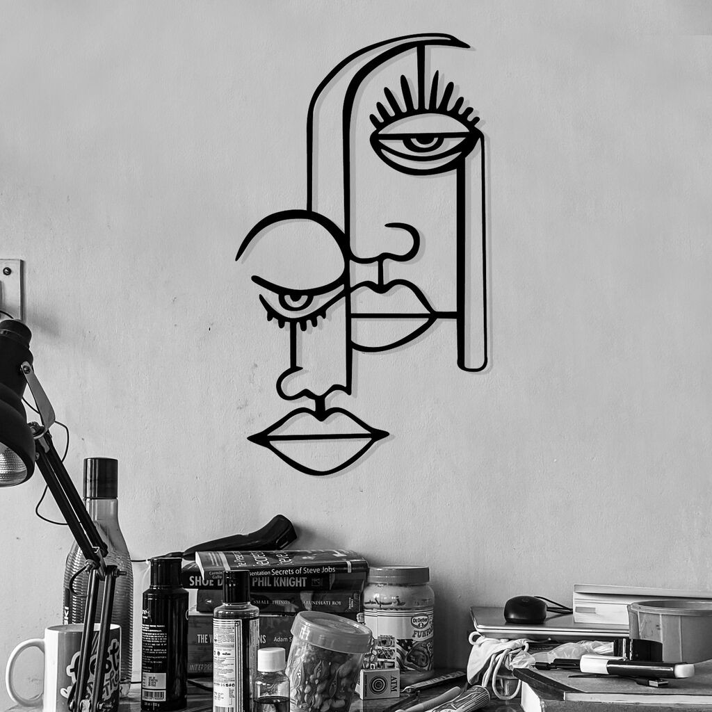 Wallity Rugiad zidna dekoracija, 39x68cm, crna