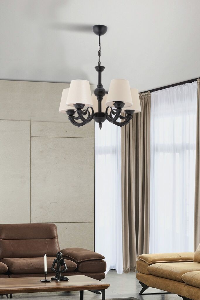 Opviq luster Fiona, 15x10x13cm, IP20, krem-crna