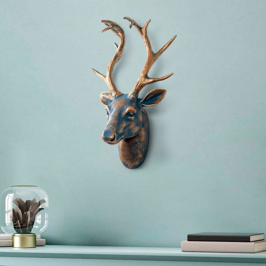 Wallity Zidna dekoracija Jelen, 26x38x17cm, Zlatna boja