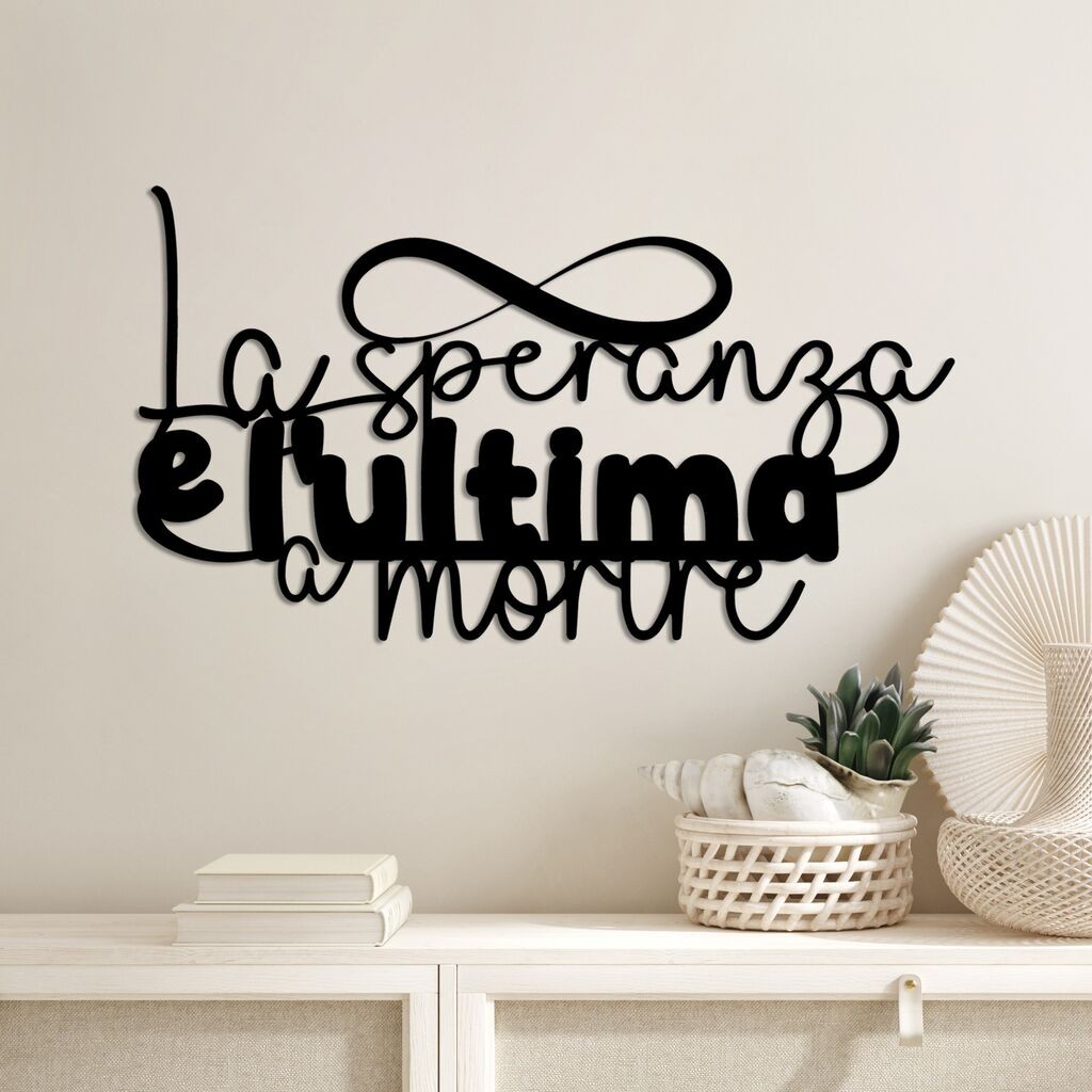 Wallity Zidna dekoracija La Speranza 3, 56x32cm, Crna