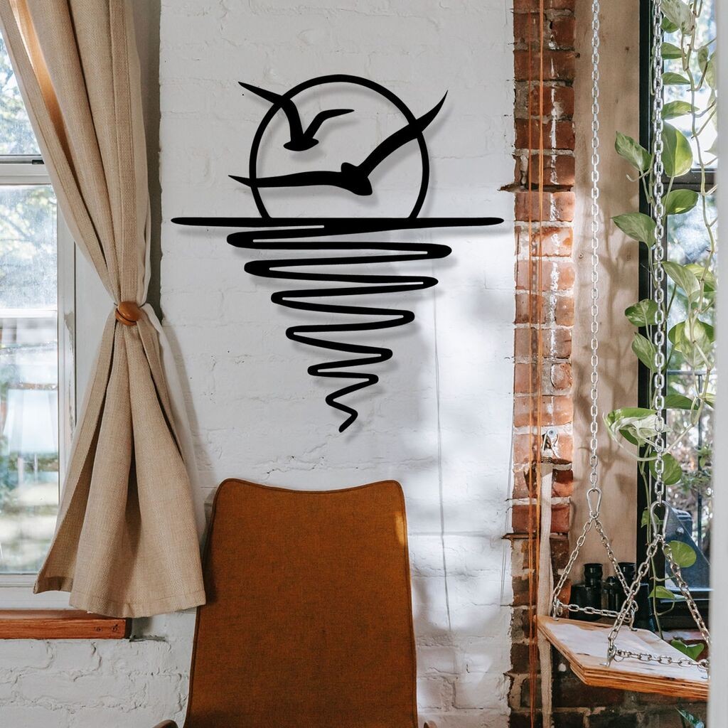 Wallity Zidna dekoracija Nostalgija, 51x54,5 cm, Crna