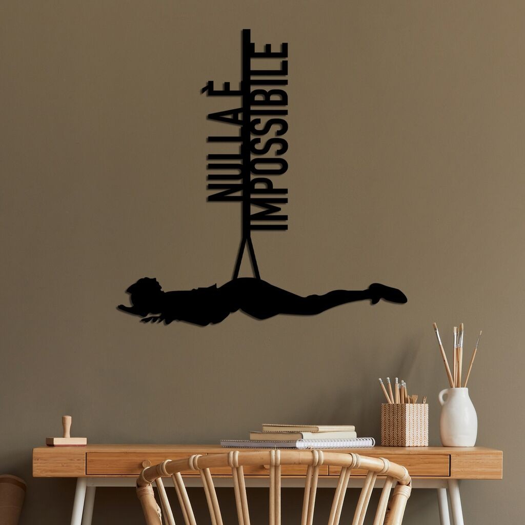 Wallity Zidna dekoracija Nulla E Impossible 2, 55x56cm, Crna