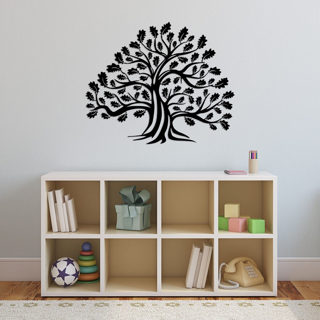 Wallity Zidna dekoracija Monumentalno drvo 1, 70x57cm, Crna