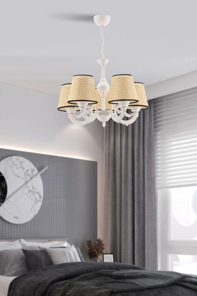 Opviq luster Fiona Coral, 15x10x13cm, IP20, krem-bijela