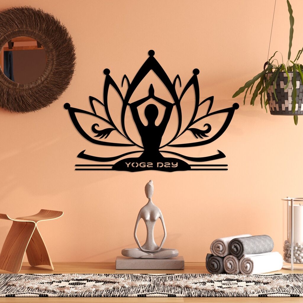 Wallity Zidna dekoracija Yoga 30, 60x42cm, Crna