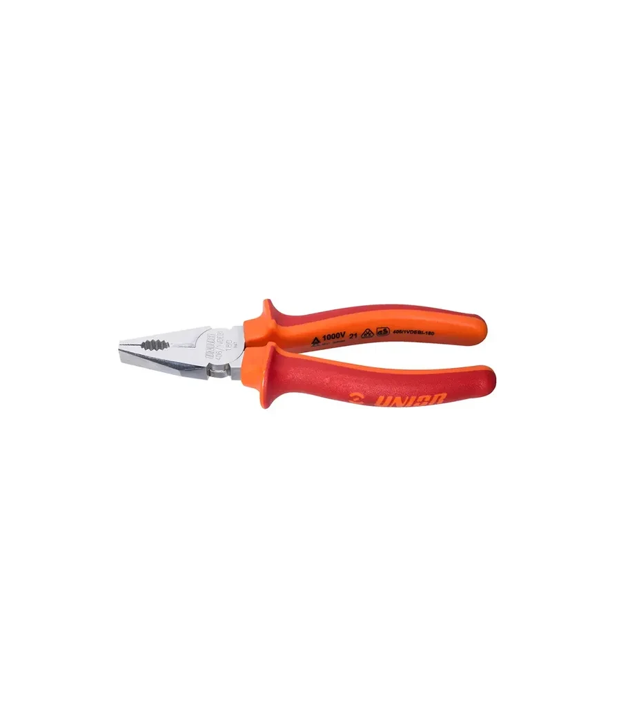 Unior Kombinovana kliješta 406/1VDEBI, 160mm, Crveno-narandžasta