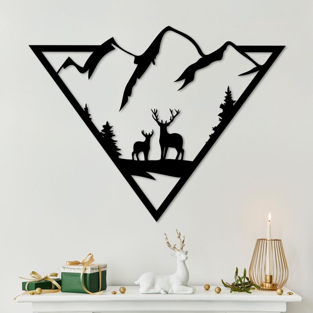 Wallity Zidna dekoracija Majka i sin 4, 42x55cm, Crna