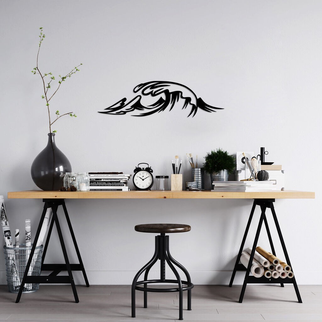 Wallity Zidna dekoracija Wave-476, 20x70cm, Crna