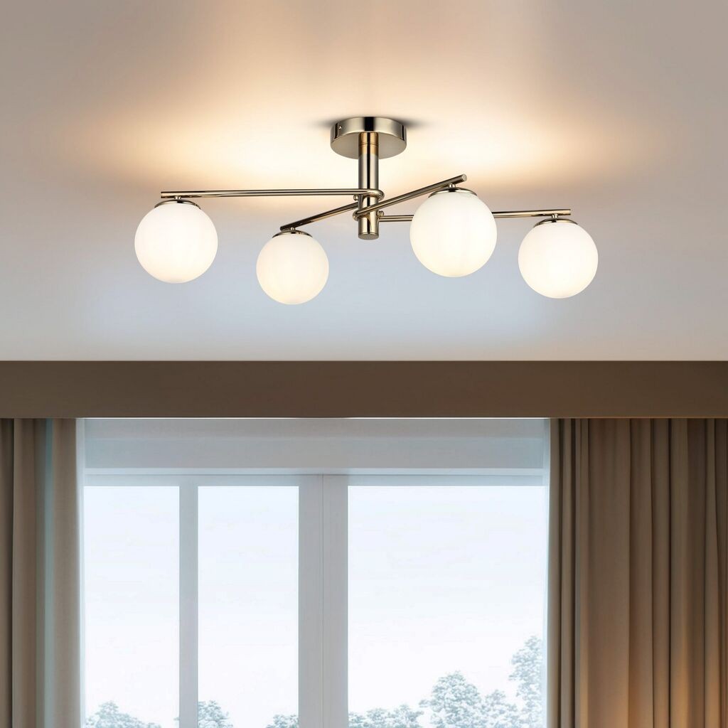 Opviq Luster Boomerang-80-14, O15, 15cm, IP20 zlatne boje