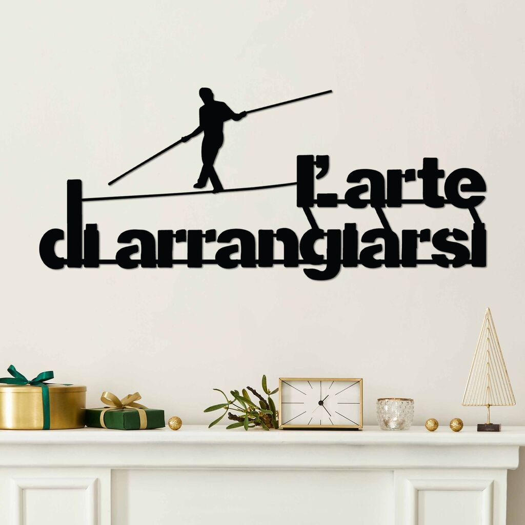 Wallity Zidna dekoracija Arrangiarsi 3, 60x25cm, Crna