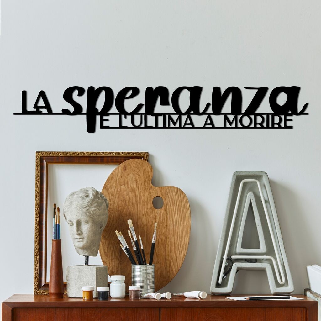 Wallity Zidna dekoracija La Speranza 1, 86x14cm, Crna