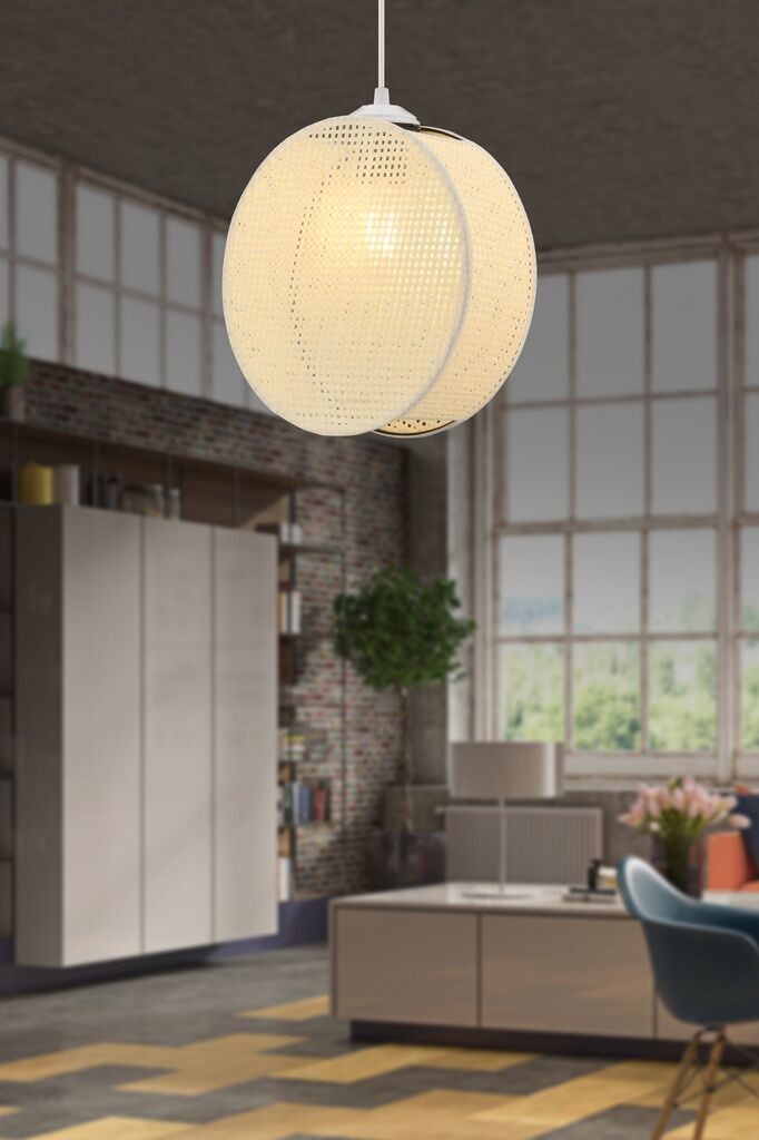 Opviq Luster bubanj, 24x9cm, bijeli